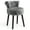Gray, variant on Gymax Velvet Vanity Chair w/ Back Tufted Low Back & Solid Wood Legs for Bedroom Gray