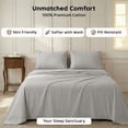 thumbnail image 3 of Loomsnest 4 Piece Full Size Bed Sheets Set, Cool & Crisp Percale, 100% Cotton Sheets, Deep Pockets, Light Gray, 3 of 10