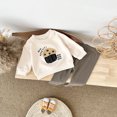 thumbnail image 4 of Spring Baby Clothes Set 0-3Y Cute Cartoon Hoodie+Striped Pants 2Pcs for Boys Girls Toddler Pullover Suit Childrens Casual Outfit, 4 of 6