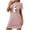 Pink, variant on MuZeFu Womens Dresses Short Sleeve Clearance halloween nightgowns for women Women's Oversized Short Nightgown Fashion Chest Print Short Sleeve Nightdress