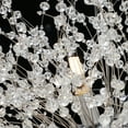 Modern Dandelion Chandeliers 12Lights, Round Chrome Crystal Pendant