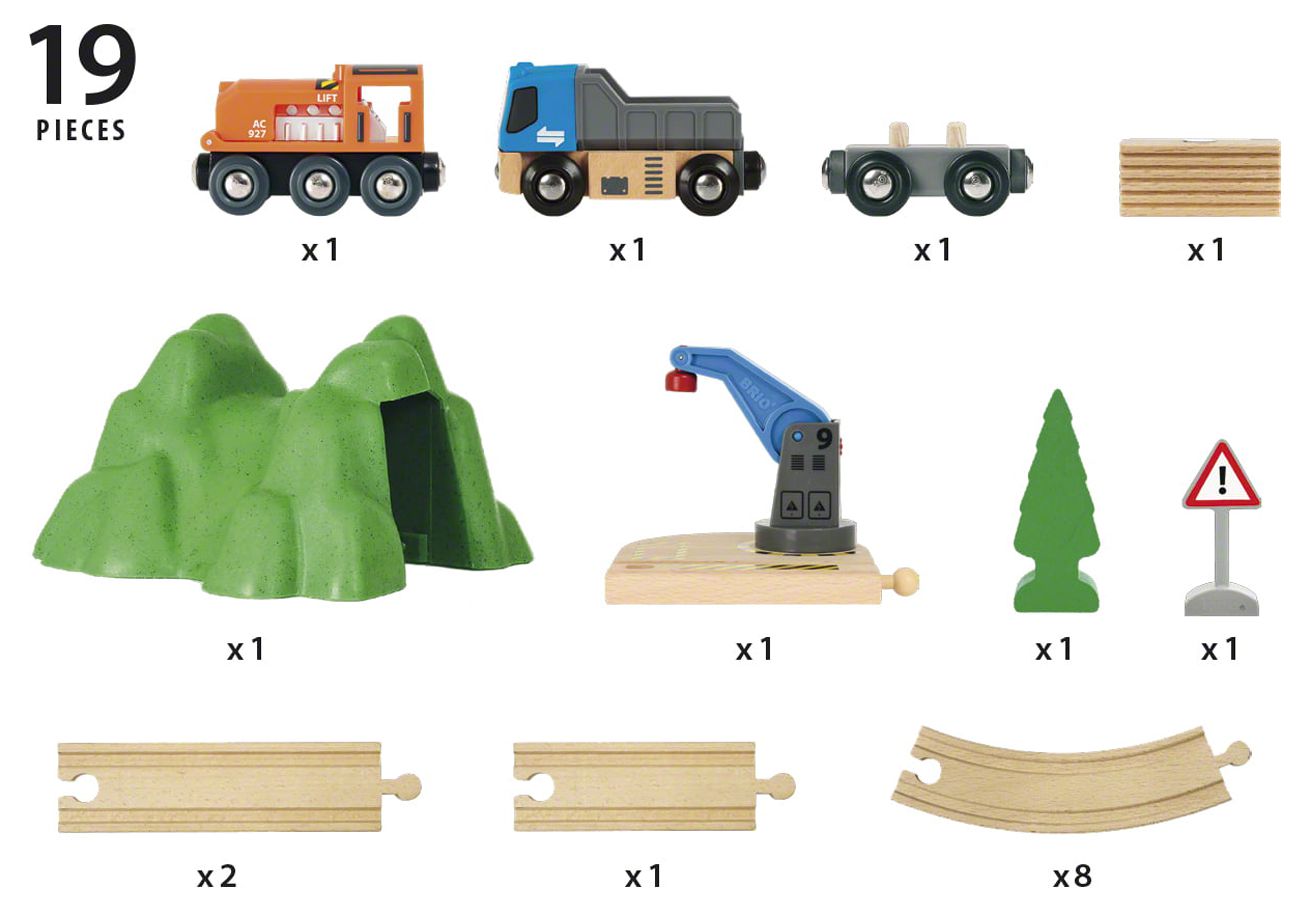 BRIO World Wooden Railway Train Set - Starter Lift & Load Set - Ages 3+ - image 3 of 6