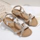 thumbnail image 5 of WILLBEST Sandalias Casuales Para Mujer, Cómodas Sandalias De Verano Para Mujer, Informales, De Tacón Medio Y Punta Abierta, De Color Puro, Para Caminar En La Playa, Para Vacaciones, Viajes, Uso Diario, 5 of 8