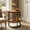 Brown Black, variant on Fnova 2-Tier Half Moon End Table, Modern Wooden Narrow Sofa Side Table, Slim Accent Table Nightstand with Storage Shelf, Easy Assembly, for Living Room, Bedroom, Entryway, Small Space