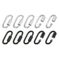thumbnail image 1 of Uxcell Enlaces rápidos de cadena de acero inoxidable 304 de 4mm con bloqueo de tornillo, conectores de cadena, clips en forma de óvalo, 507 lbs, 2 colores, paquete de 10, 1 of 6