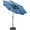 Blue, variant on Gymax 9 Ft Patio Table Market Umbrella w/ 18 Solar LED Lights & Heavy-duty Base Tan
