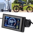 thumbnail image 3 of Electric Bike LCD Display Panel, ABS Shell 24V 36V 48V SM Connector Large Color Screen Easy Installation Electric Scooter LCD Display  for 0.9in Handlebars, 3 of 7
