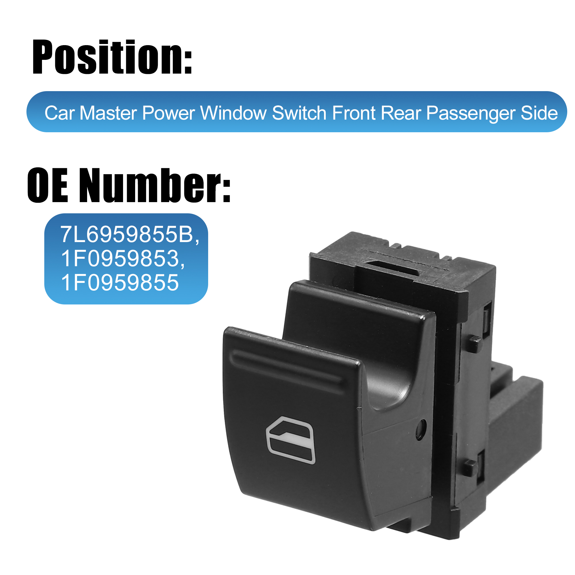Unique Bargains ‎7L6959855B 1F0959853 Car Master Power Window 