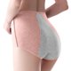 thumbnail image 1 of Braguitas sanitarias menstruales para mujer a prueba de fugas por delante y por detrás: cintura alta, entrepierna pura, tallas grandes, reutilizables y resistentes a las fugas para uso diurno y noc, 1 of 4
