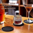 thumbnail image 2 of Silicone Coasters With Holder Design Coasters With Holder Set of 6 , Black , Coasters , Round Coasters Design , Coasters for Glasses , Coaster Set, 2 of 5