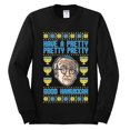 thumbnail image 2 of Wild Bobby, Have a Pretty Pretty Pretty Good Hanukkah Curb Larry, Hanukkah, Men Long Sleeve Shirt, Black, Small, 2 of 4