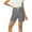 Black, variant on Sakmal High Waisted Women's Shorts Wide Leg Drawstring Beach Vacation Striped Black Ladies Shorts with Pockets