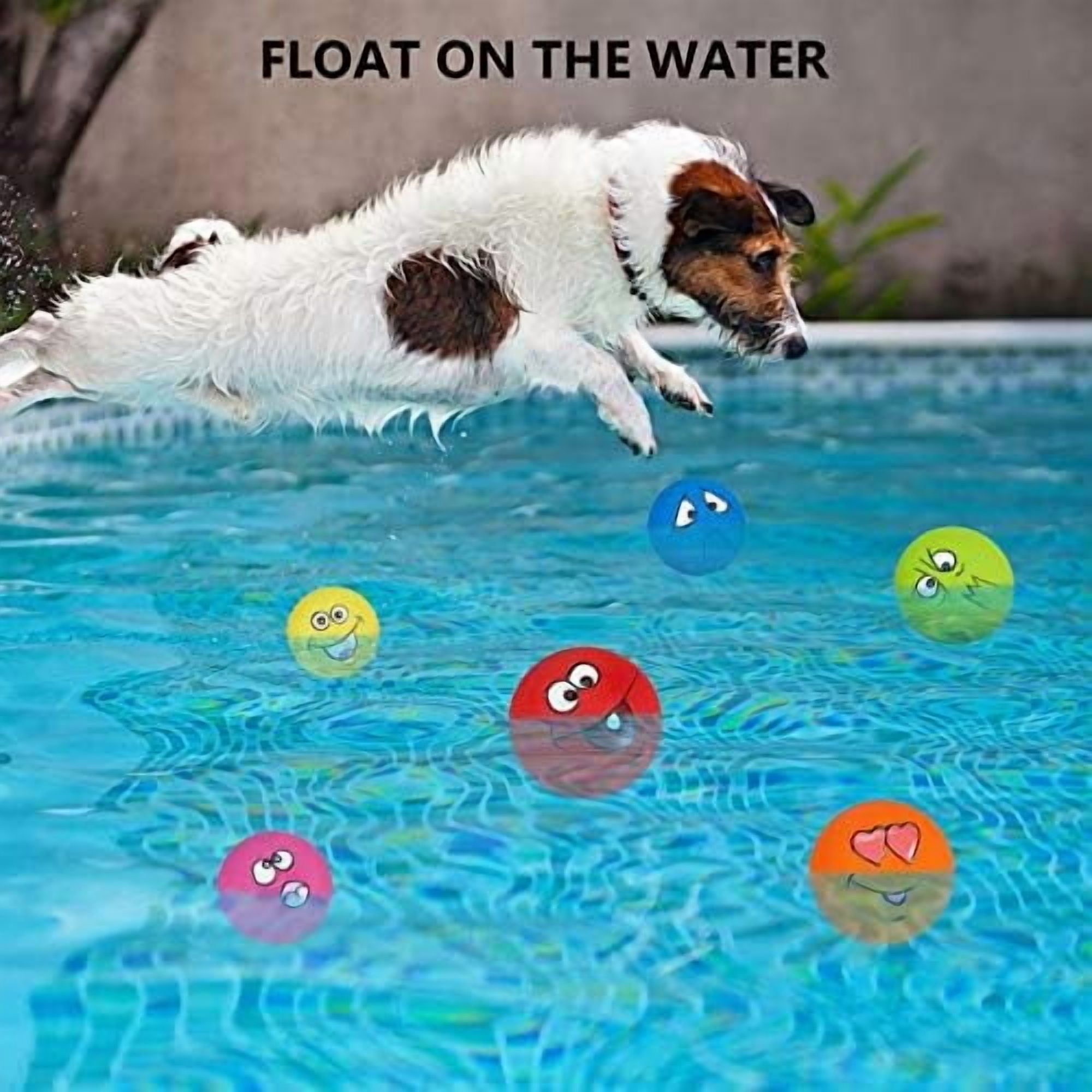 Dog Toy Squeaky Dog Toys Funny Face Chewing Latex Rubber Soft Fetch Play Interactive Dog Balls for Puppy Small Medium Pet Dog (6PCS)