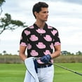 thumbnail image 4 of Daiia Cowboy Hat Pattern Men’s Polo Shirts,Solid Deck Shirt,Classic Fit, Breathable Cotton Polo for Casual and Sport Wear-Large, 4 of 7