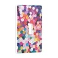 thumbnail image 2 of Yayeee Toggle Light Switch Wall Plate 1-Gang 4.5"x2.7" Home Decorative Outlet Cover, Black Colorful Circles, 2 of 7
