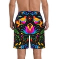 thumbnail image 3 of Naloa Mexican Flower Traditional1 Men's Beach Shorts, Surfing shorts, Swim trunks, Quick Dry Swim Trunks for Surfing Beach Fun - Medium, 3 of 9