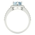 thumbnail image 4 of 2.36 ct Pear Cut Simulated Blue Diamond with Simulated Diamond Halo Accents 18K White Gold Womens Engagement Ring, 4 of 6