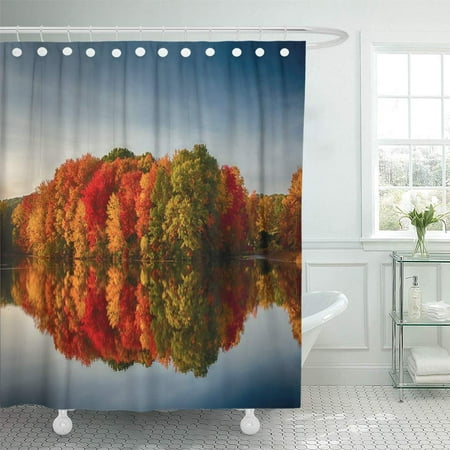 Yusdecor Foliage Fall Colors Reflecting In Pond Water Reflection Leaves Bathroom Decor Bath Shower Curtain 66x72 Inch Walmart Canada