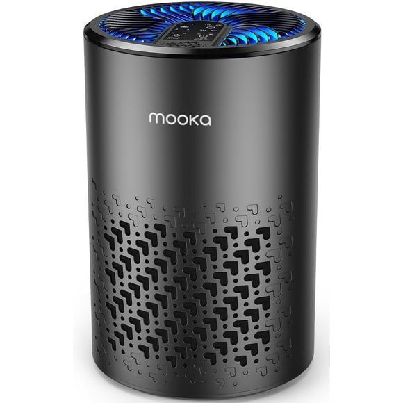Purificador de aire MOOKA HEPA para dormitorio y hogar con fragancia negra