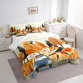 thumbnail image 3 of Castle Fairy Cute Orange Fox Bedding Comforter Set for Teens,Cartoon King Bedding Sets, 3 of 8