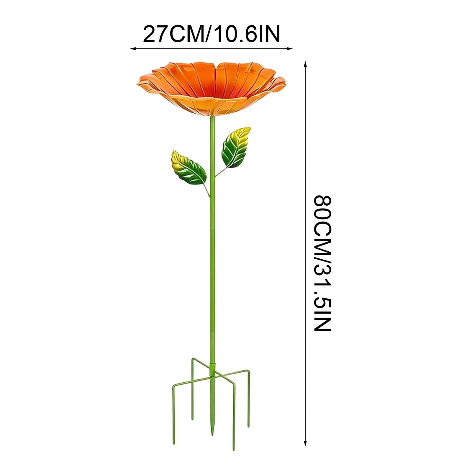 Outdoor storage box Standing Bird Bath Metal Garden with Stake, Removable Bird Bath Water Drinker for Wild Birds, Vintage Garden Decoration for Yard Patio, Rustproof Iron Finish