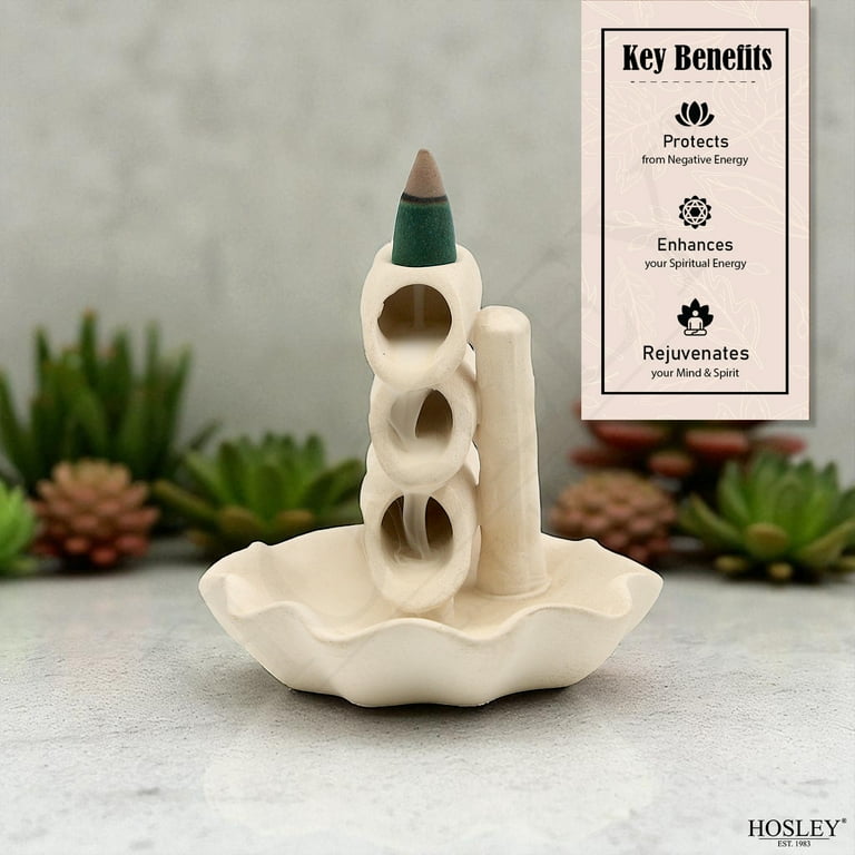 HOSLEY, Incense Cones, Full Moon, 120 Pack, Backflow Scented Set