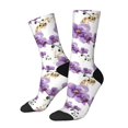 thumbnail image 1 of Fotbe Orchids Flowers Calcetas Largas con Estampado para Hombre y Mujer – Calcetas de Compresión Transpirables y Elásticas, Viajar y Uso Diario Talla 5-11, 1 of 6
