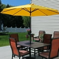 thumbnail image 5 of Sunnydaze 96" Gold Solid Octagon Market Umbrella with Push-Button Tilt, 5 of 15