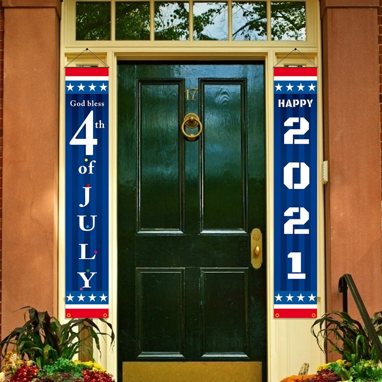 4th Of July Banner - 118x19.6 Inch American Patriotic Garden Flag, Outdoor Party Decoration