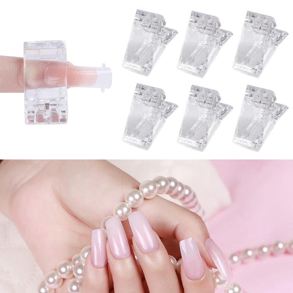 100pcs Jelly Fake Nails For Nail Art Tips DIY Clear Full Cover Acrylic UV Gel Fake Nail Tips For Decoration Fake Nails False