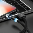 thumbnail image 5 of 2 in 1 USB to Micro USB + Type-C / USB-C Magnetic Metal Joint Nylon Braided Charging Cable, Length - 1m - Black (pack of 4), 5 of 5