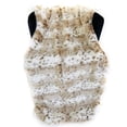 thumbnail image 2 of Plutus Brown, Beige Leopard Fur Faux Fur Luxury Throw Blanket Throw 60W x 72L- Brown, Beige, 2 of 3