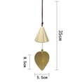thumbnail image 2 of Gold Leaf Hanging Bell for Good Luck Wealth and Safe Window Door Home Pendant Wind Chime Feng Shui Bell, 2 of 5