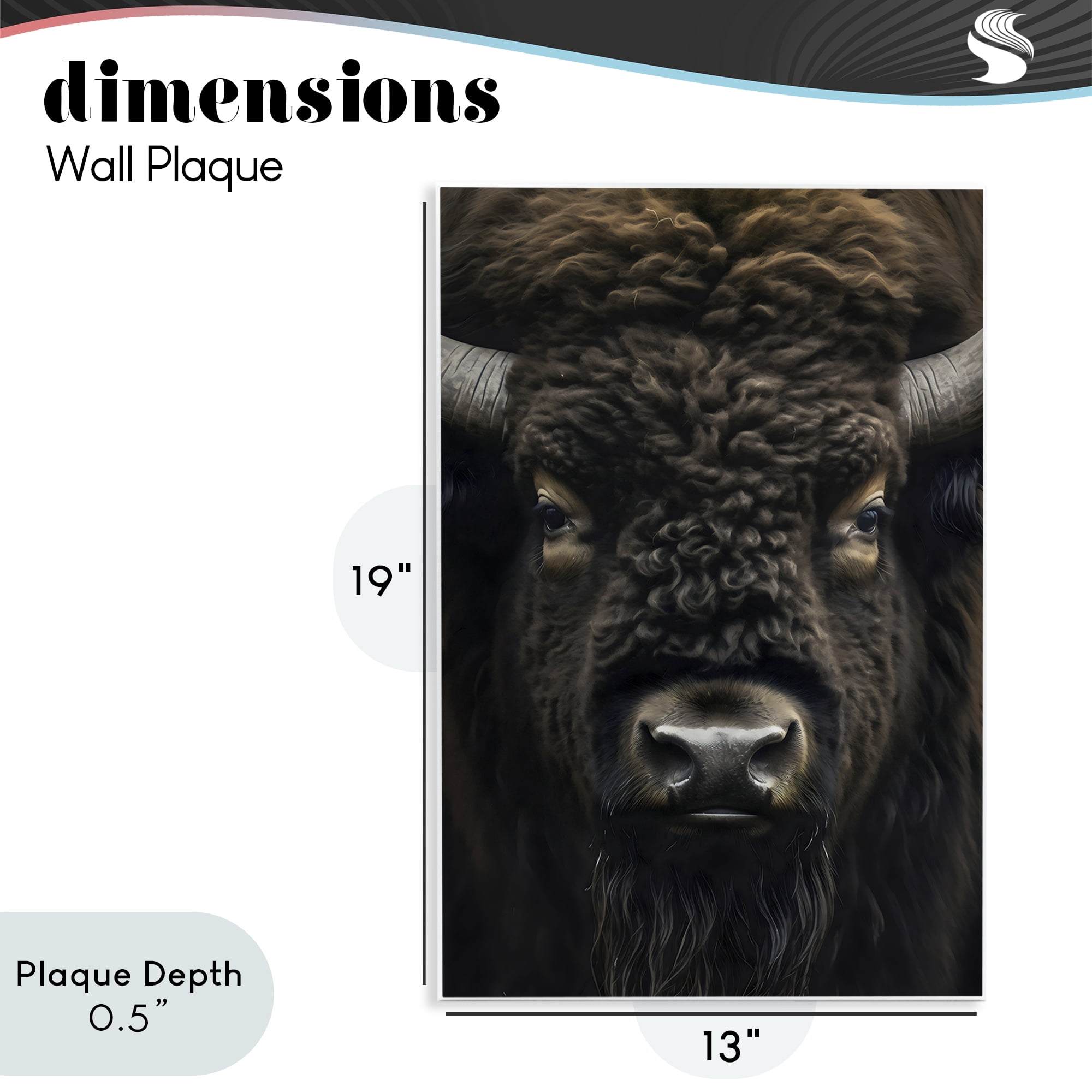 Stupell Industries Bison Portrait Close Up Wall Plaque Art, design by Creative Studio