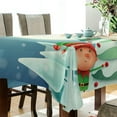thumbnail image 3 of SKYSONIC Santa Claus Tablecloth Waterproof Washable Polyester Square Table Cover Durable Tablecloth for Kitchen Dining Table Party Decor (60 X 108 Inch), 3 of 7