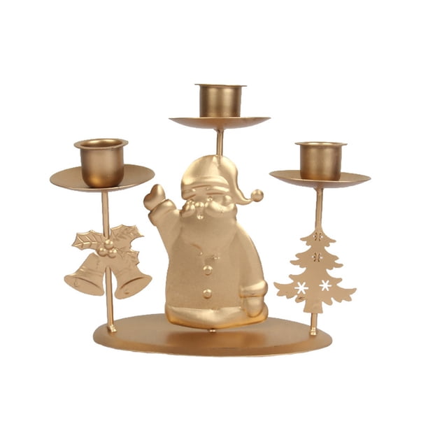 Candelero de Navidad antiguo Retro nórdico adornos candelabro de hierro de Navidad Wmkox8yii gf7055