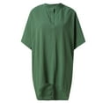 thumbnail image 3 of T-shirt Manches Courtes Femmes Mode Été Décontracté en Vrac Col en V Manches Courtes Tops Solides Blouse, 3 of 6