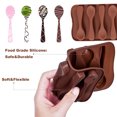 thumbnail image 3 of Molde de chocolate con forma de cuchara, herramientas para fondant y gelatina, silicona flexible, fácil de usar, apto para horno y congelador, material de calidad alimentaria para herramientas de, 3 of 7