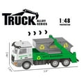 thumbnail image 6 of Ficcug 2 Pack Pull Back Garbage Truck Toy, 1/48 Scale Alloy Trash & Dump Truck,Friction Powered Toys Cars for Age 3 4 5 6 Boys Girls Toddlers, 6 of 6