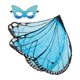 thumbnail image 1 of Disfraz de ala de mariposa, disfraz de querubín, recuerdo , disfraz de Cosplay para Azul negro Zulema Ala de vestuario, 1 of 8