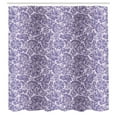thumbnail image 2 of Ambesonne Damask Shower Curtain, Baroque Flower Bird Motifs, 69"Wx75"L, Lilac and Blue Violet, 2 of 4