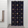 thumbnail image 2 of Dark Blue Celestial Body Pattern Shower Curtain 36"x72" ,Bathroom Decorative Shower Curtains Set with 12 Hooks,Modern Waterproof Washable Shower Curtain, 2 of 6