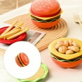 thumbnail image 2 of lixuesong Creative Hamburger Themed 5 Piece Ceramic Dishware Set Perfect for Family Gatherings Snacks Cakes Sturdy Finish, 2 of 2