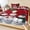 Red, variant on Full Size Fitted Sheet Set - Christmas Snowman 3 Piece Bedding Sets 16" Deep Pocket Fitted Sheet with 2 Pillowcases, Buffalo Plaid Xmas Pine Branch Snowflake Brushed Microfiber Hotel Bed Sheets