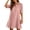 Pink, variant on Chbgutlmr Summer Dresses for Women Half Sleeve Turn down Collar Button Shift Dresses Casual Loose Plain Mini Dress
