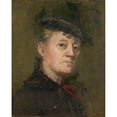 thumbnail image 2 of Kitty Kielland 15x18 Gold Ornate Wood Frame and Double Matted Museum Art Print Titled - Self -Portrait (1887), 2 of 4