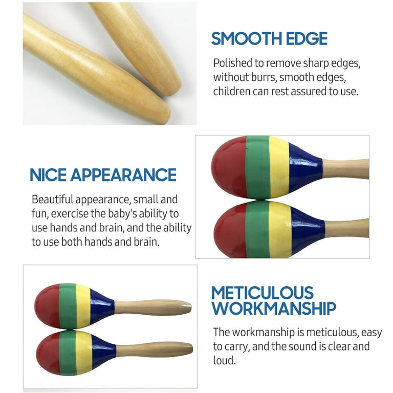 4 Pièces Maracas Balles à Secouer Pour Garçon Fille Instrument De