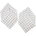 thumbnail image 1 of Solino Home Serviettes de Cocktail en Lin Naturel 6 Pouces Ensemble de 12 – 100 % Lin Pur – Carreaux Vichy, 1 of 4