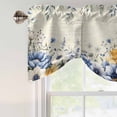 thumbnail image 4 of Tie Up Valance for Windows Blue Flowers Curtains Valances Rod Pocket Valance Window Treatments Eucalyptus Leaf Floral Berry Branch Balloon Curtains for Kitchen Living Room Bedroom 54x18 Inch, 4 of 9