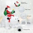 thumbnail image 4 of Costway 6.5 FT Christmas Inflatable Santa Riding Polar Bear w/ Shaking Head LED Lights, 4 of 7
